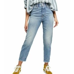 Free People Marion High Waisted Jeans Womens Sz 29 Light Wash 30 x 30